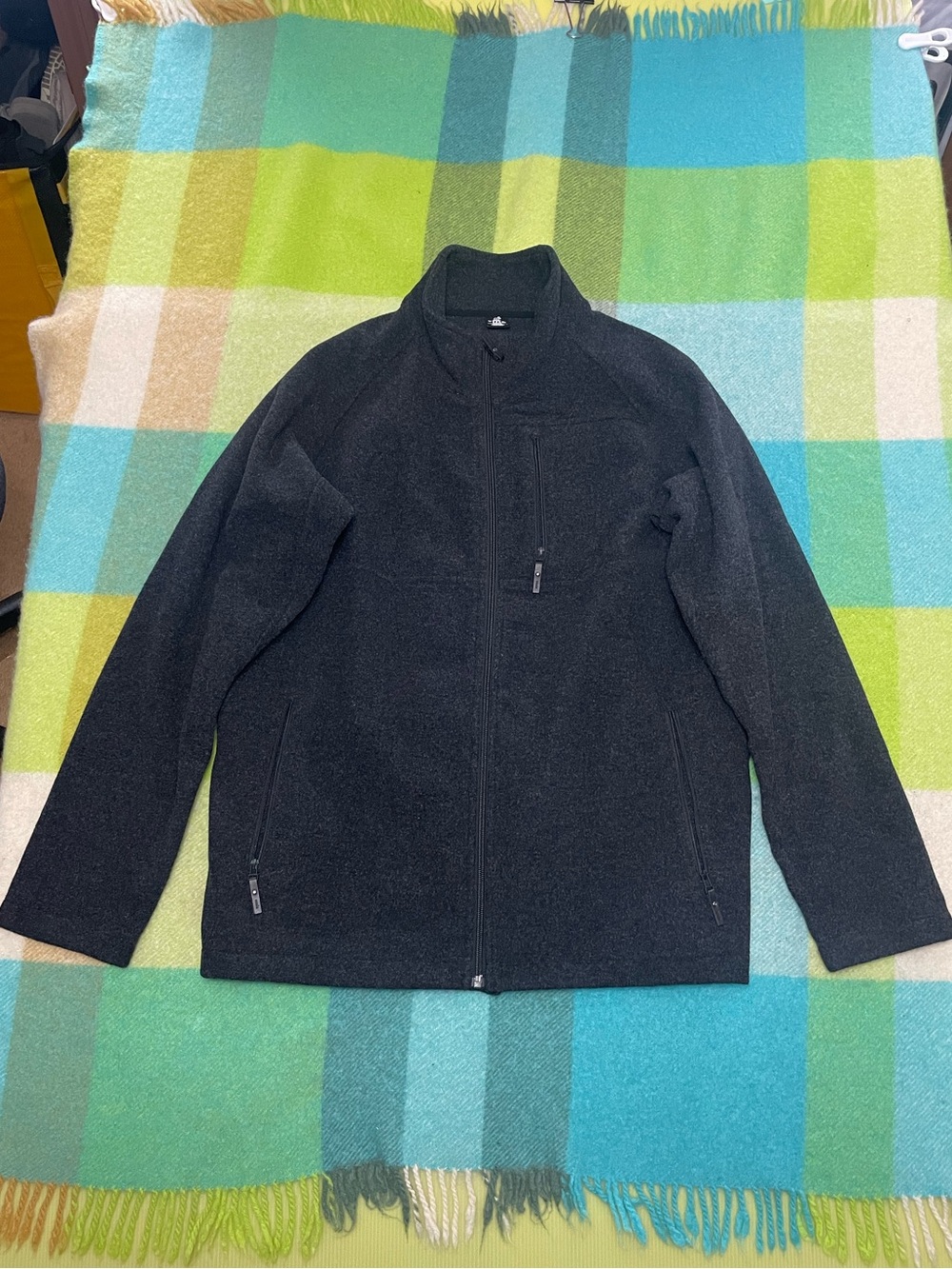 WoolX Fairbanks Black Merino Wool Full Zip Jacket Men’s